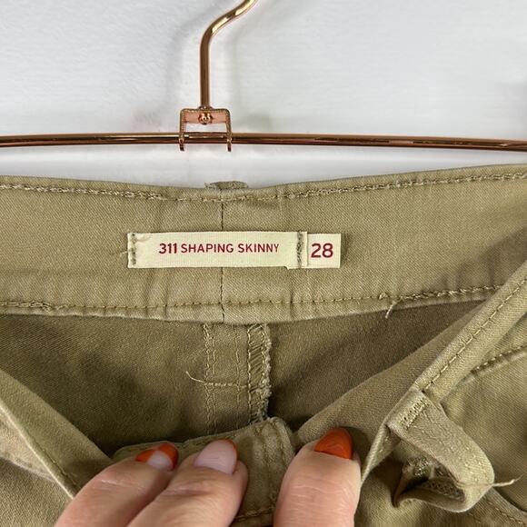 LEVI'S 311‎ Shaping Skinny Tan Khaki Jeans Pants Size 28 - Picture 8 of 10